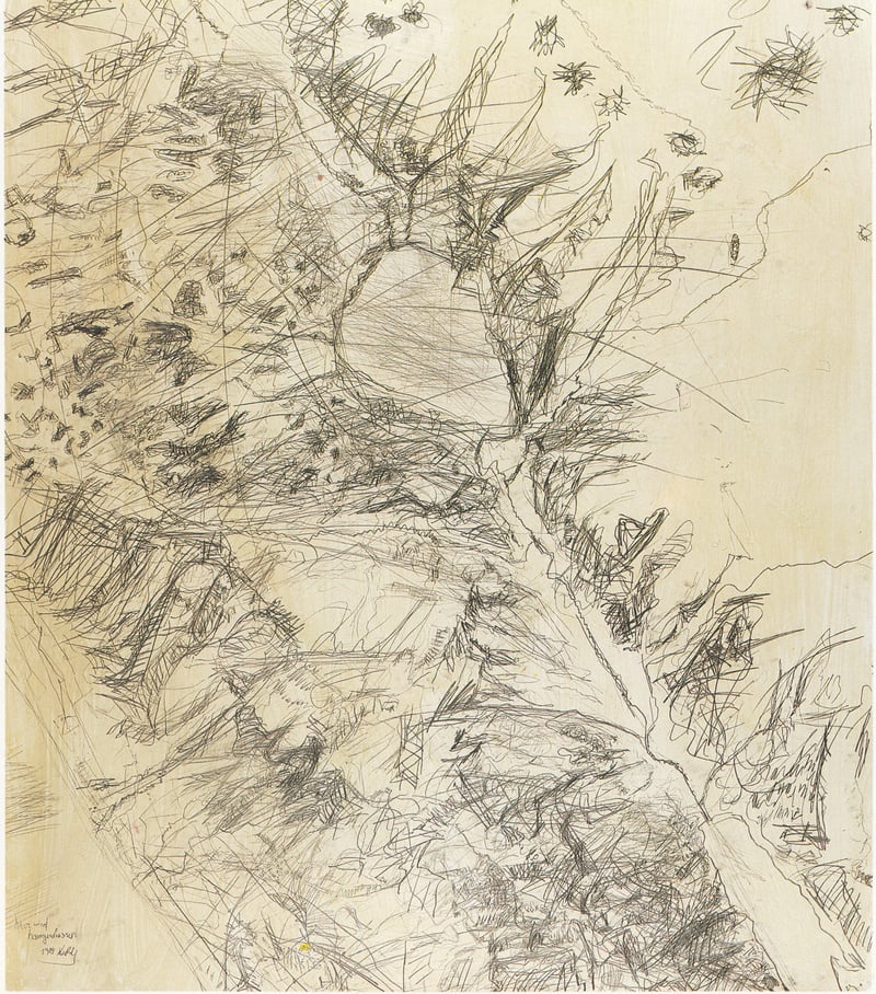 9 hier wird herumgeschossen 1984 179 x 157 cm